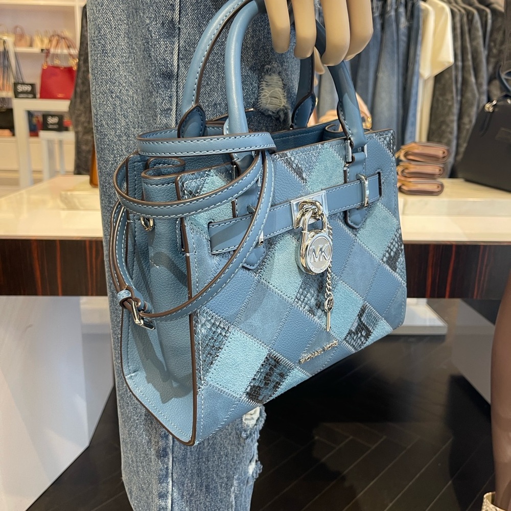 MICHAEL KORS Hamilton Small Patchwork Satchel Crossbody Bag
Cornflower
NWT - Picture 7 of 16